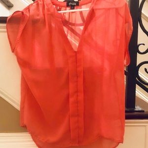Hale Bob NWOT coral/salmon blouse